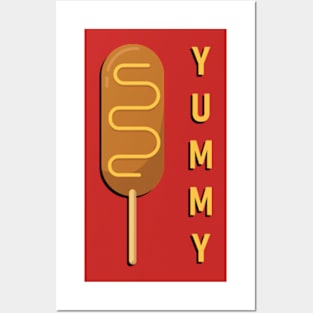 Delicious Corn Dog - YUMMY Posters and Art